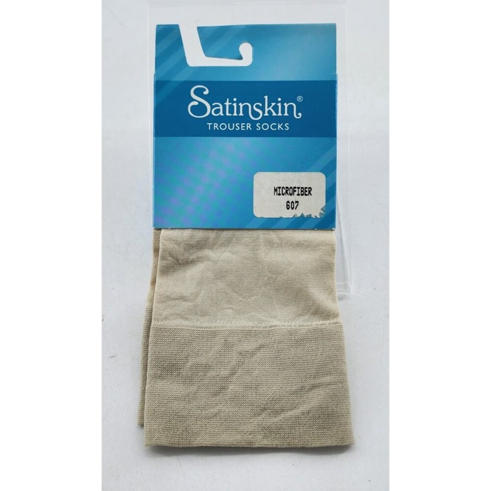 Vtg NEW Winn Dixie Satinskin Microfiber Trouser Socks Off White One‎ Size